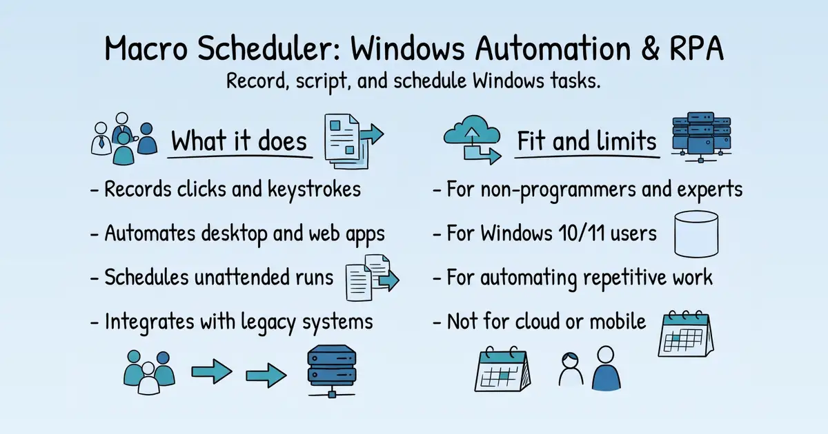 Macro Scheduler at a glance