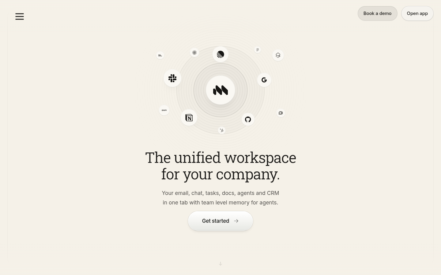 Homepage of the website, as captured