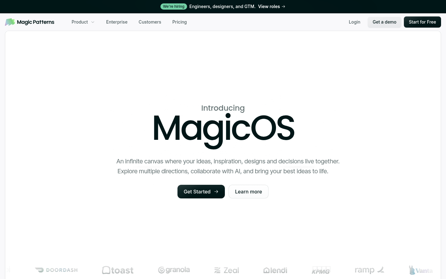 Homepage of the website, as captured