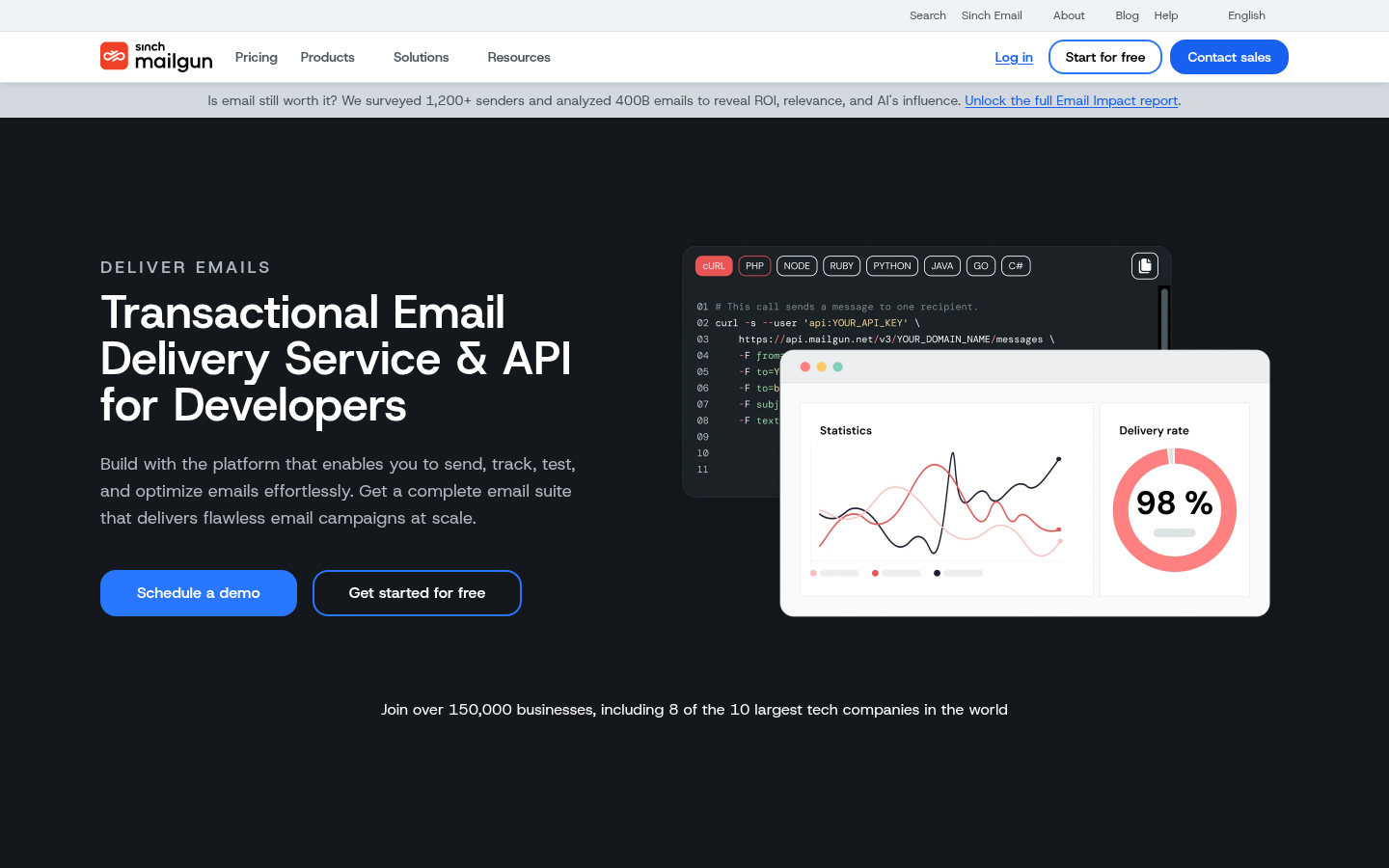 Homepage of the website, as captured
