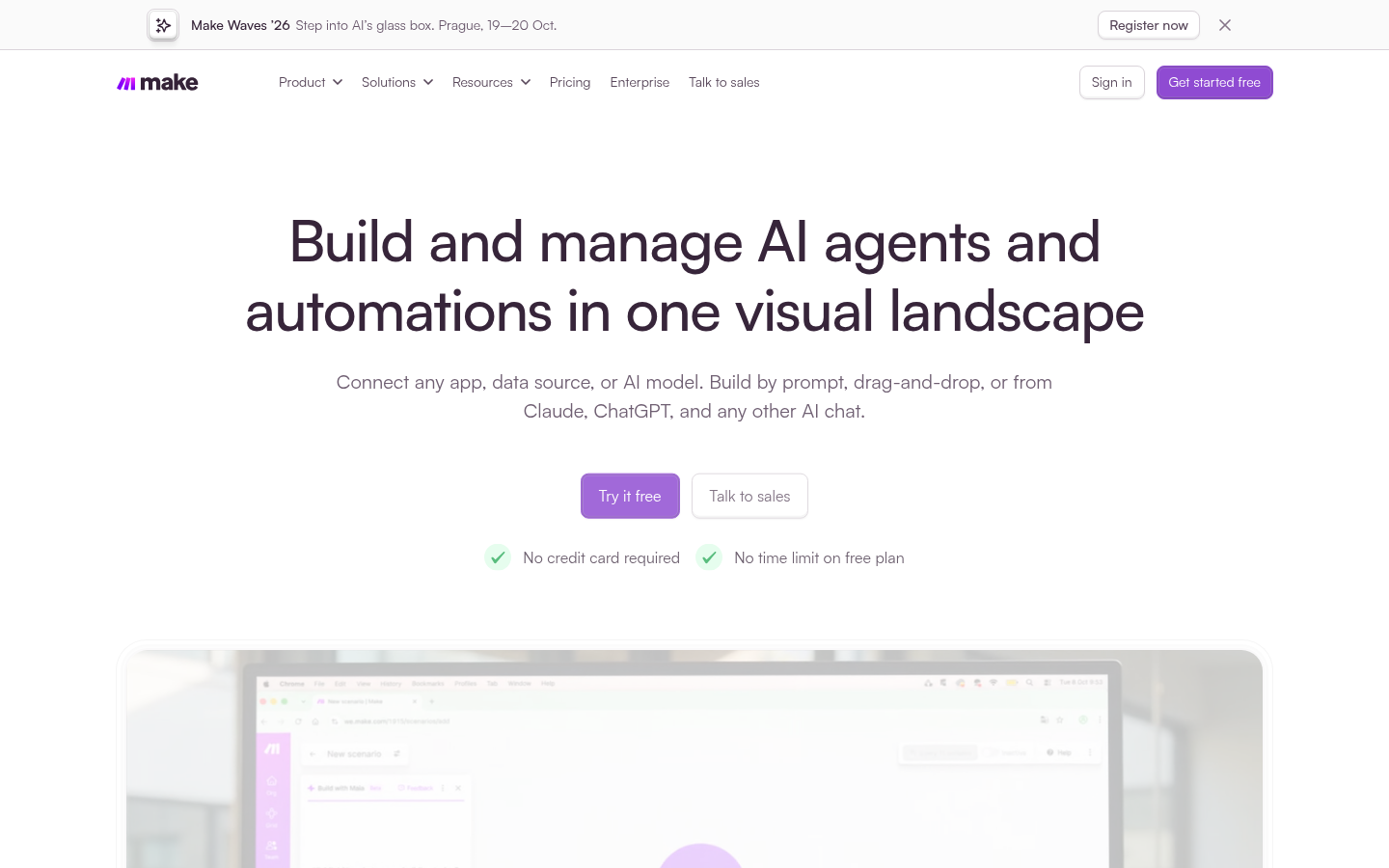 Homepage of the website, as captured