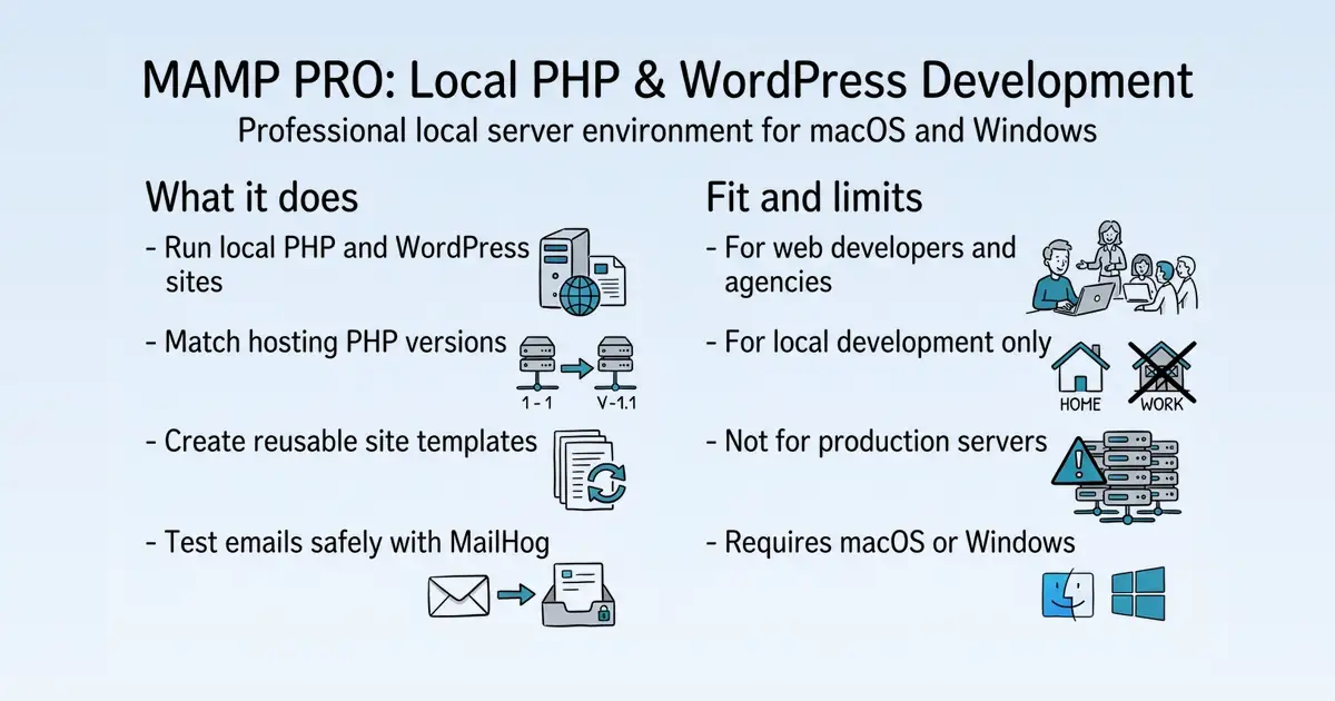 MAMP PRO at a glance