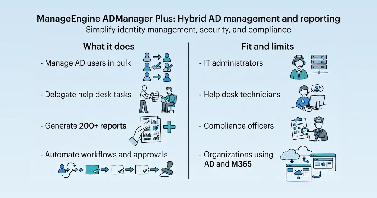 ManageEngine ADManager Plus at a glance