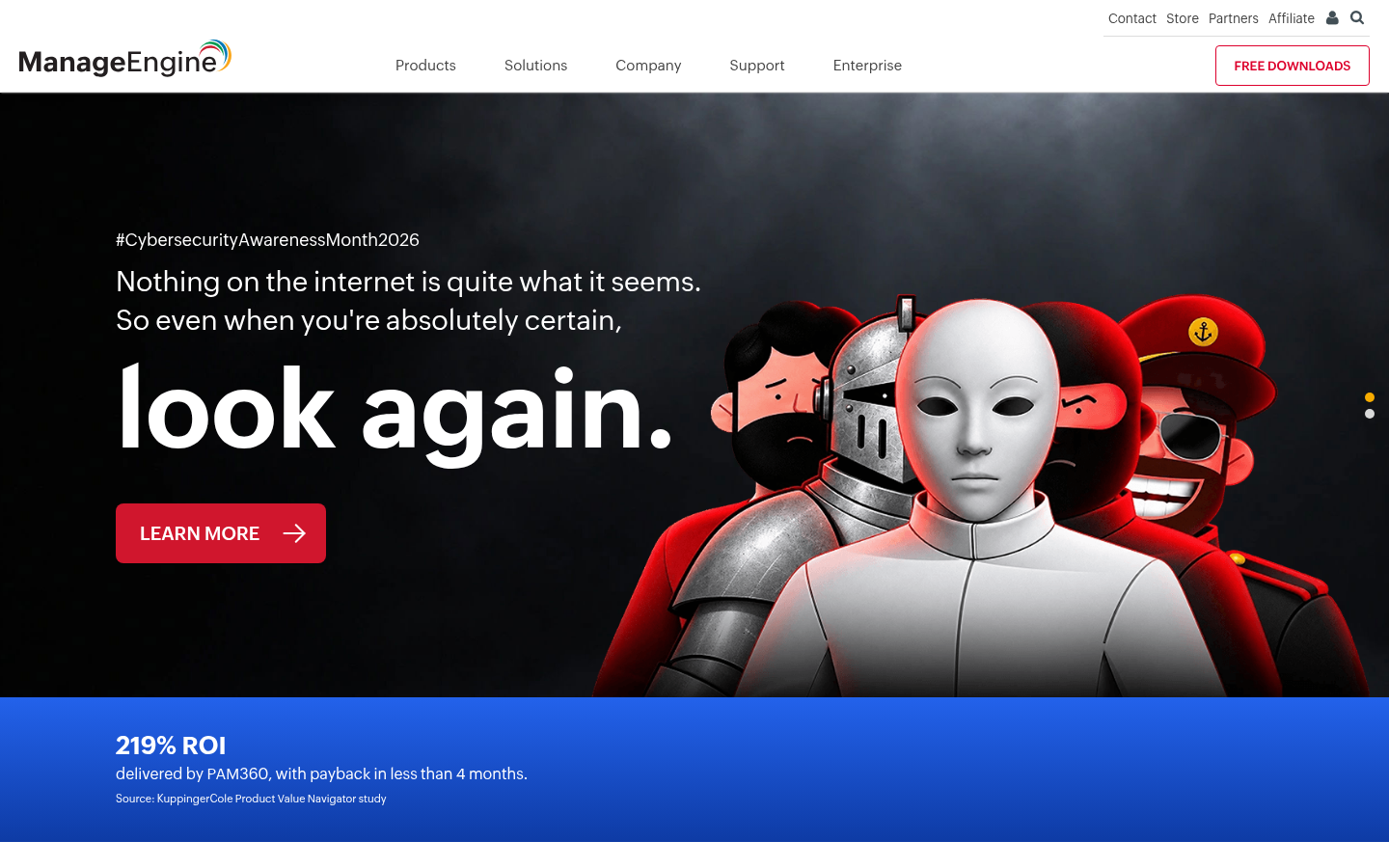 Homepage of the website, as captured
