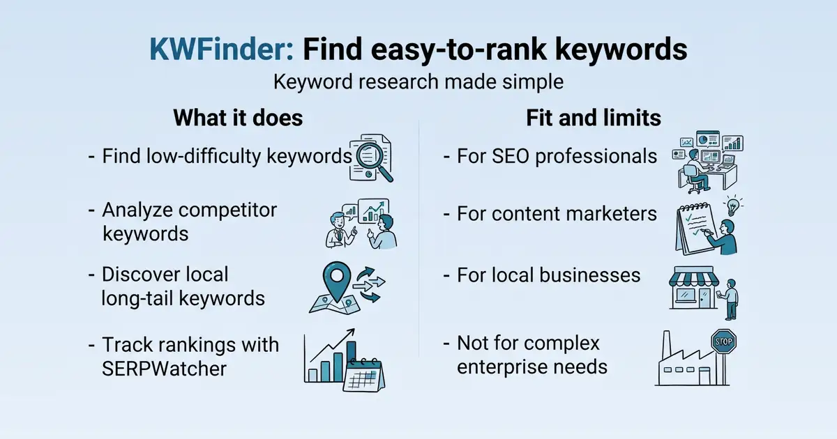 Mangools KWFinder at a glance