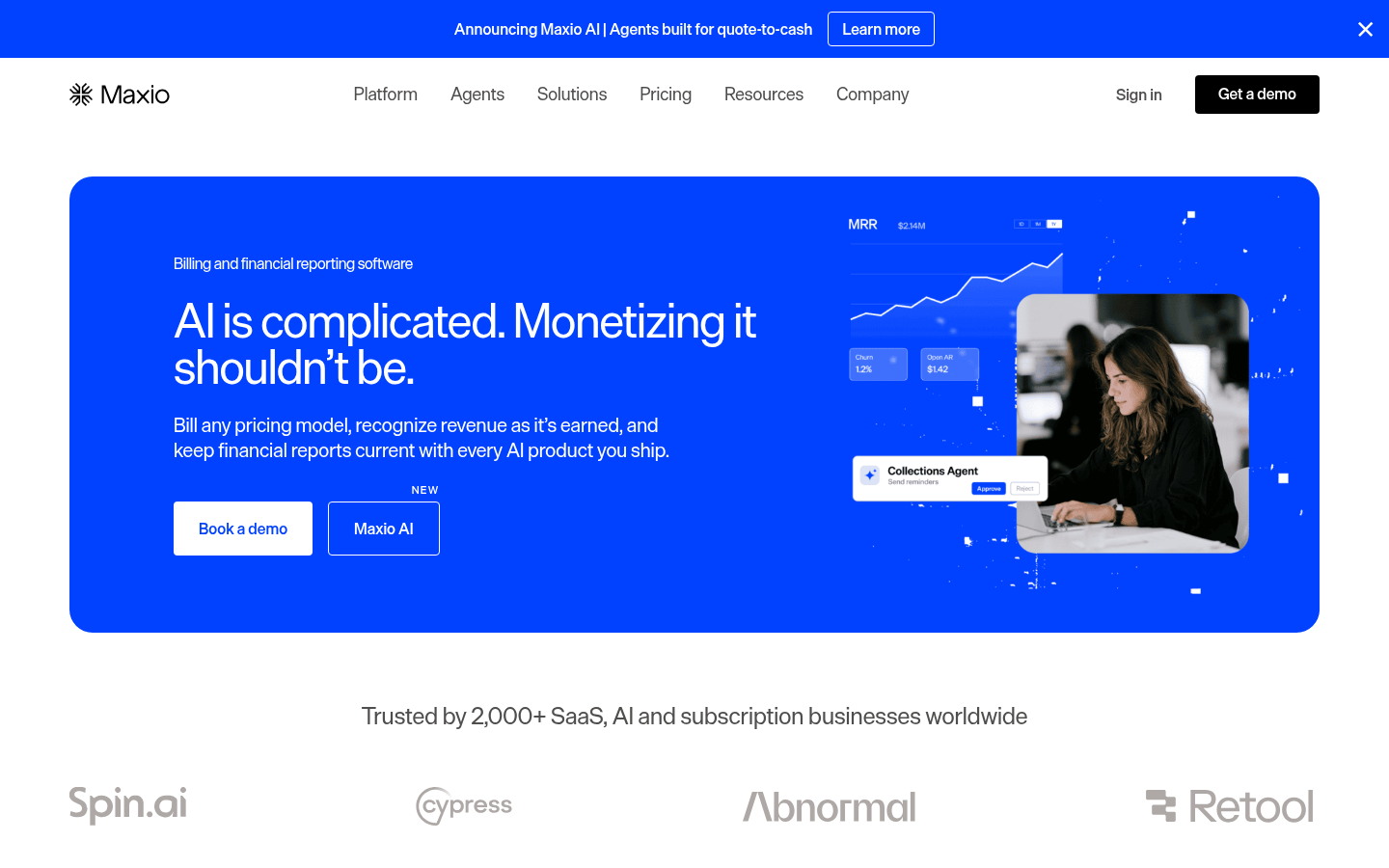 Homepage of the website, as captured
