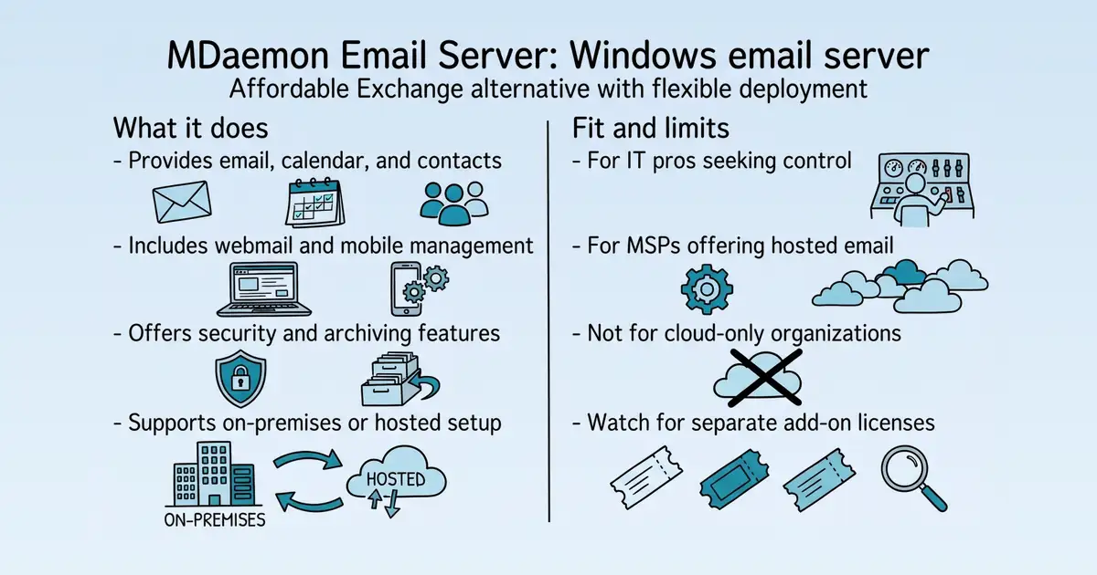 MDaemon Email Server at a glance