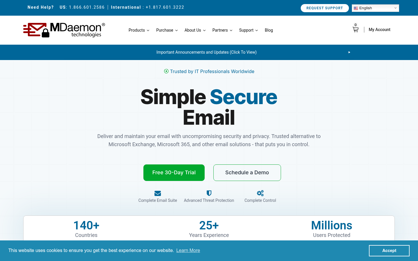 Homepage of the website, as captured