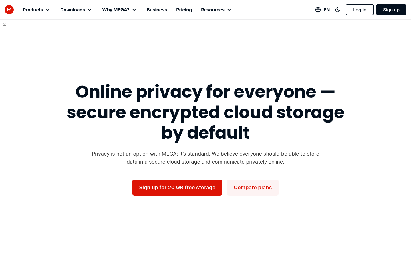 Homepage of the website, as captured