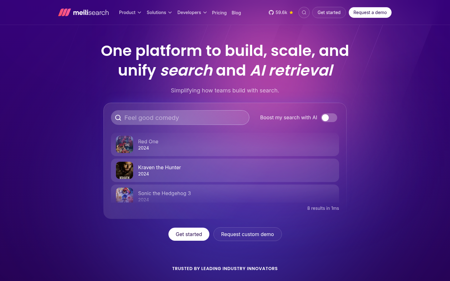 Homepage of the website, as captured