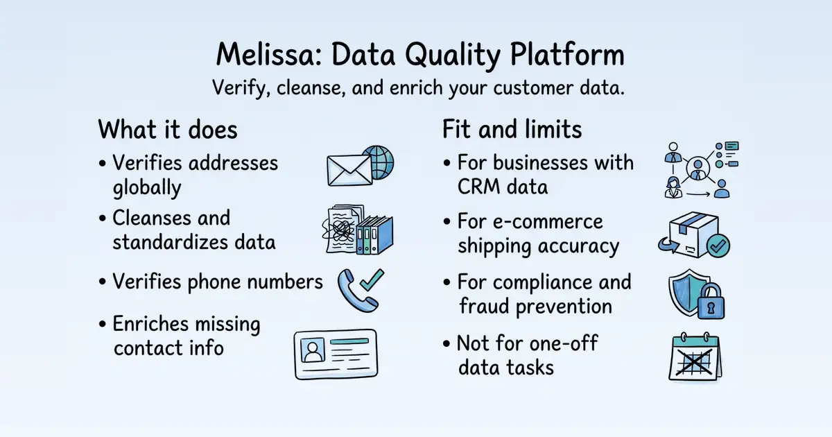 Melissa Data Quality Platform at a glance