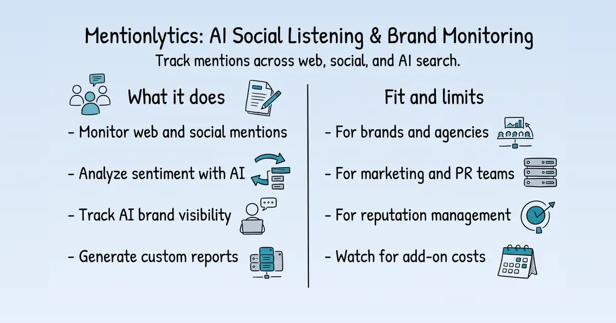 Mentionlytics at a glance
