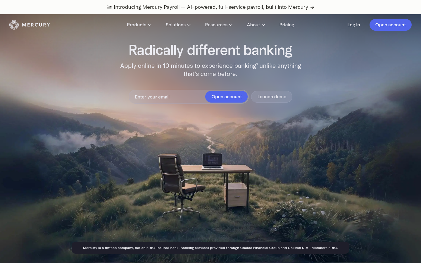Homepage of the website, as captured