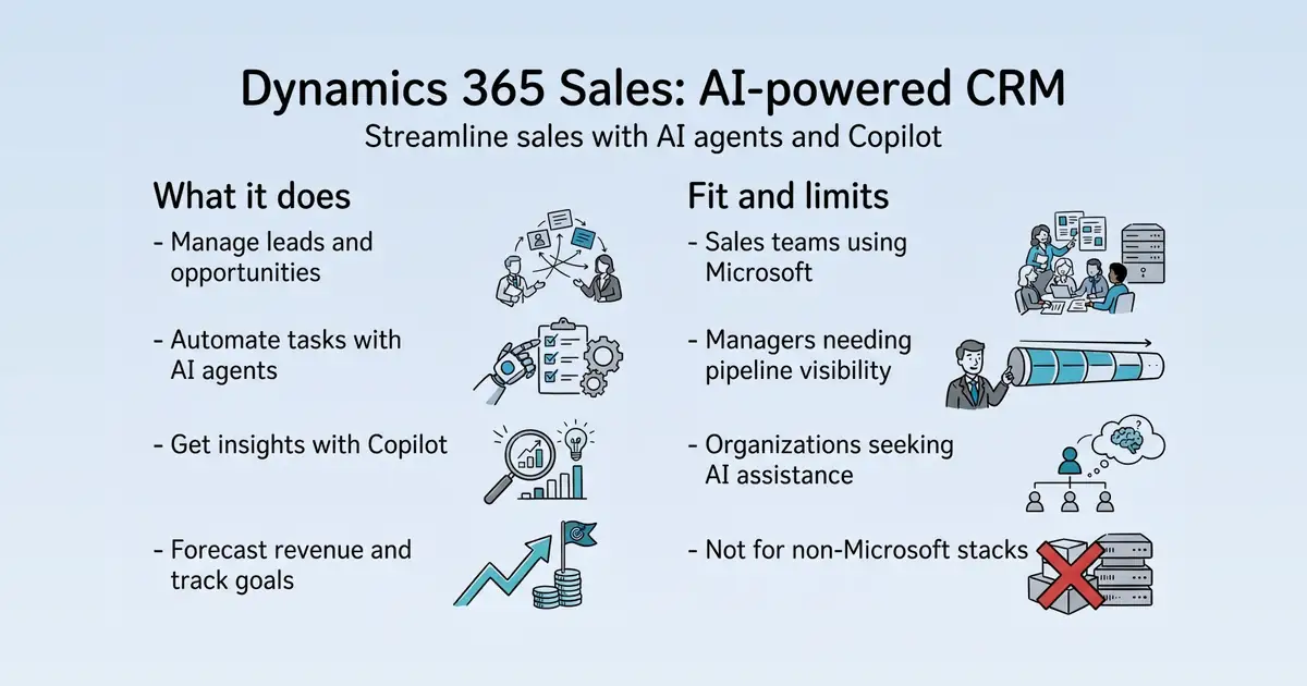 Microsoft Dynamics 365 Sales at a glance