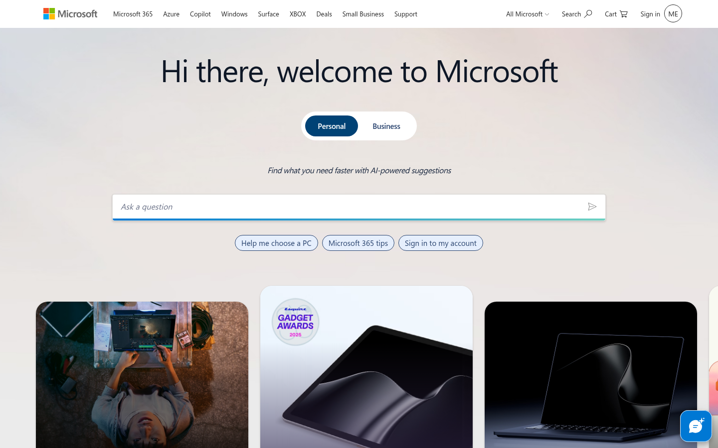 Homepage of the website, as captured