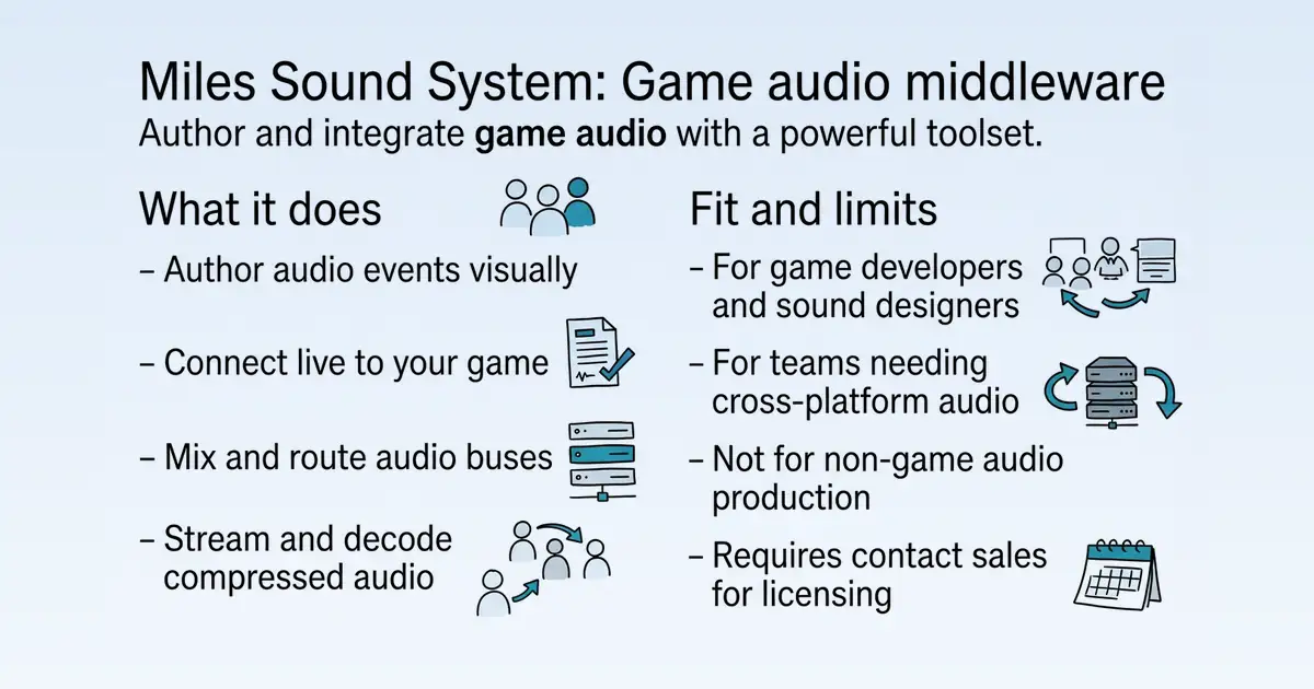 Miles Sound System at a glance
