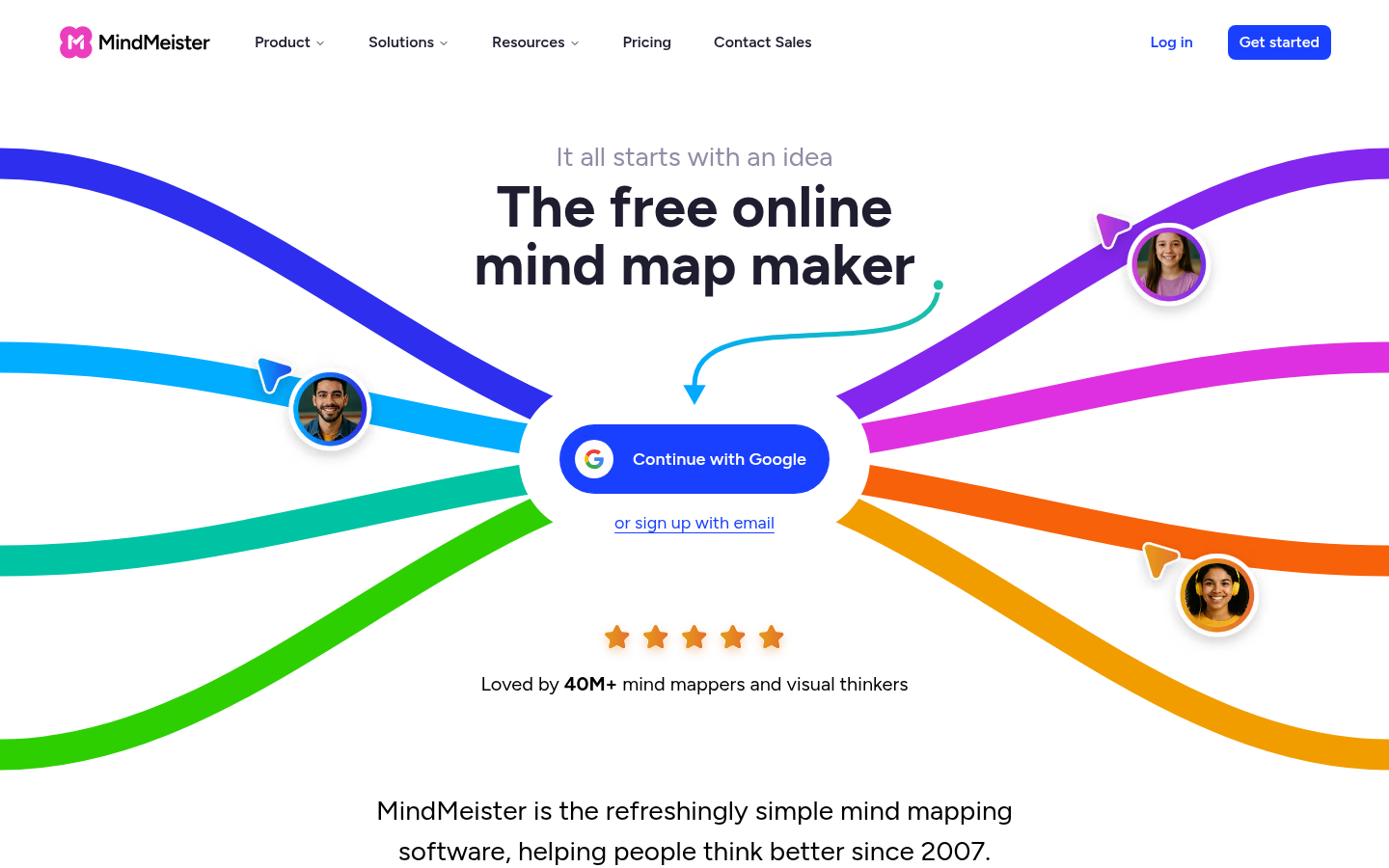Homepage of the website, as captured