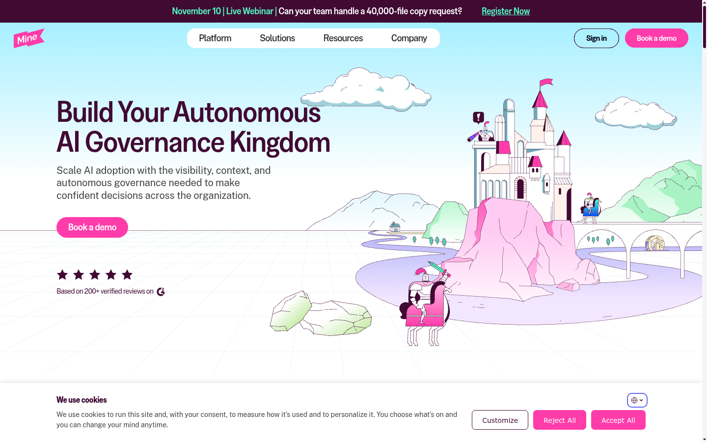 Homepage of the website, as captured