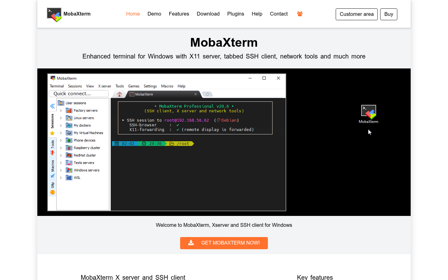 Homepage of the website, as captured