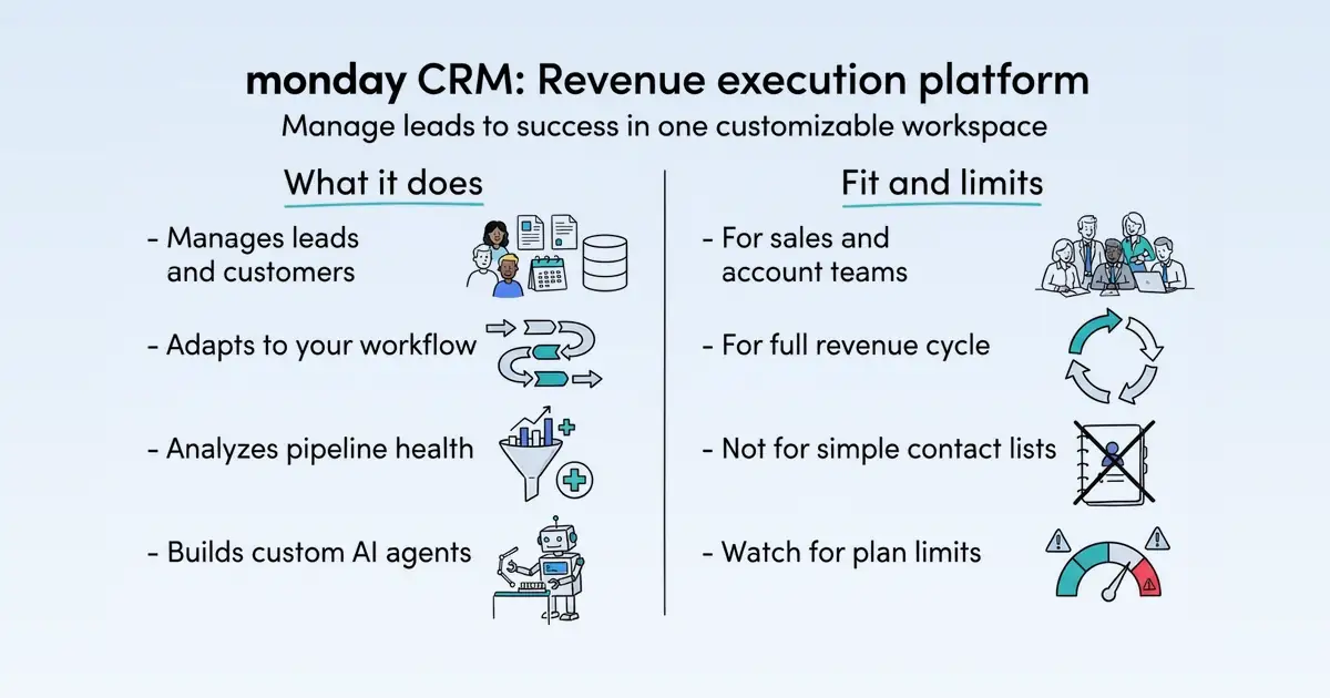 monday CRM at a glance