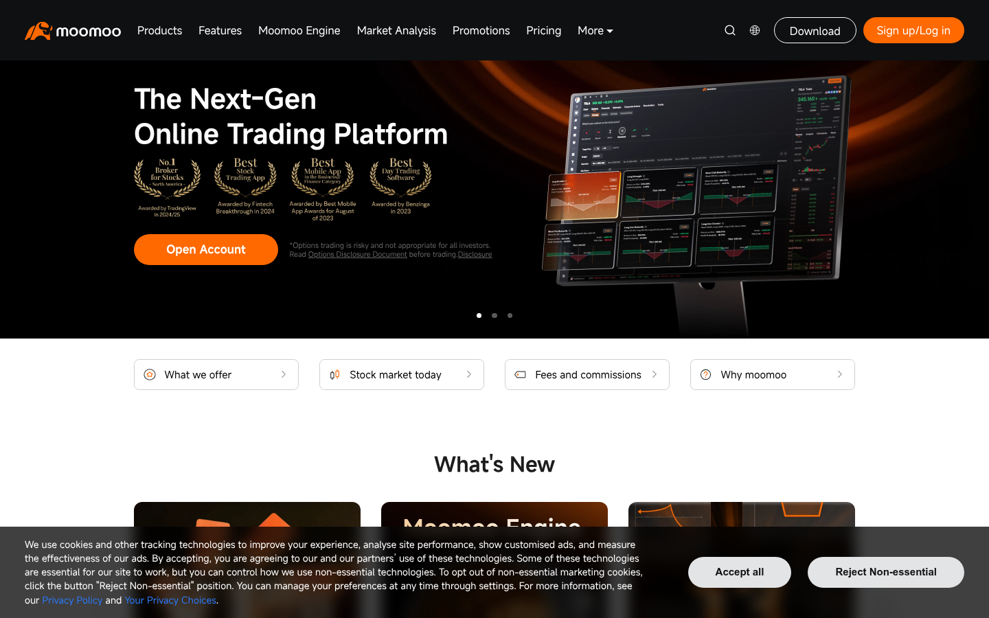 Homepage of the website, as captured
