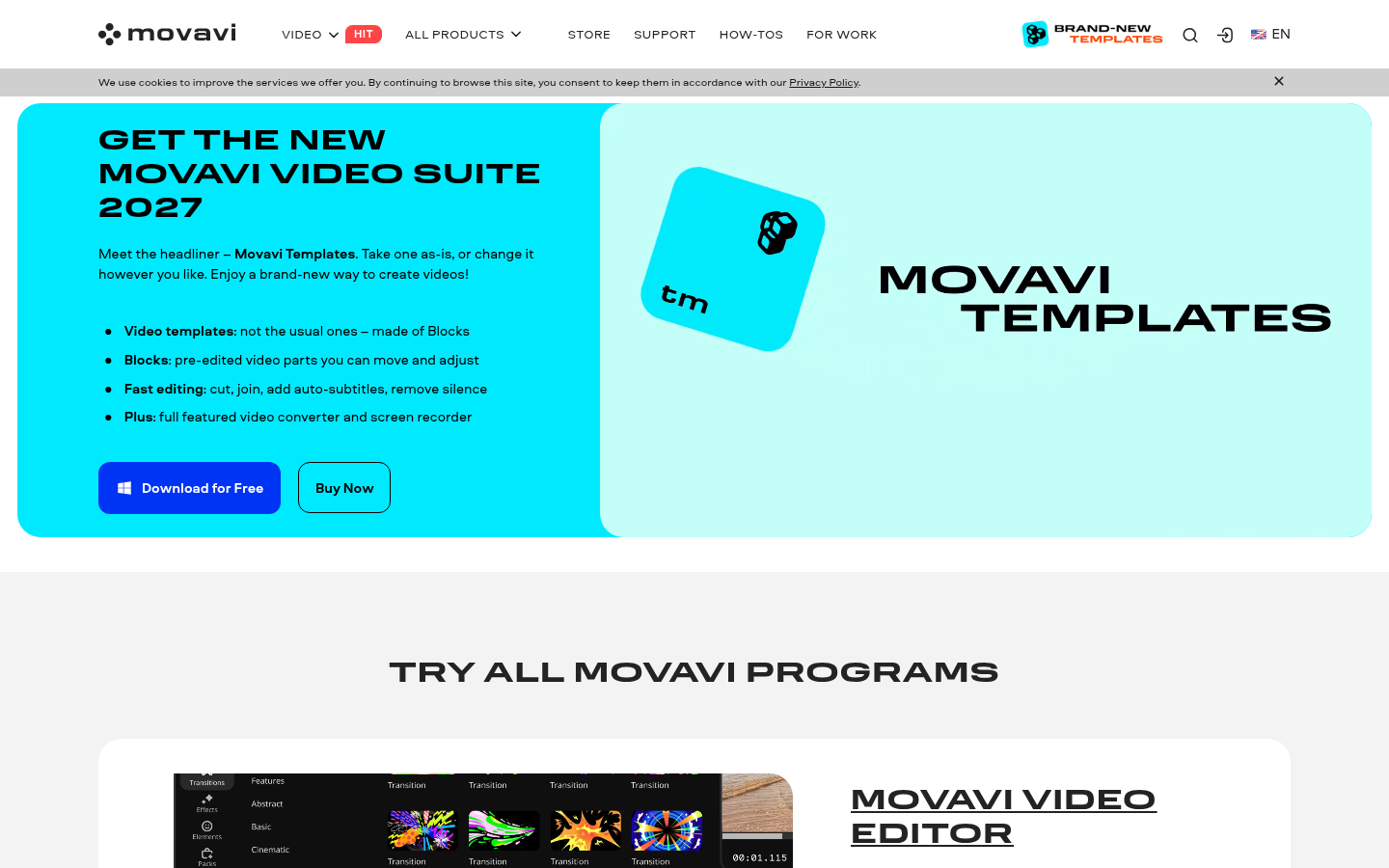 Homepage of the website, as captured