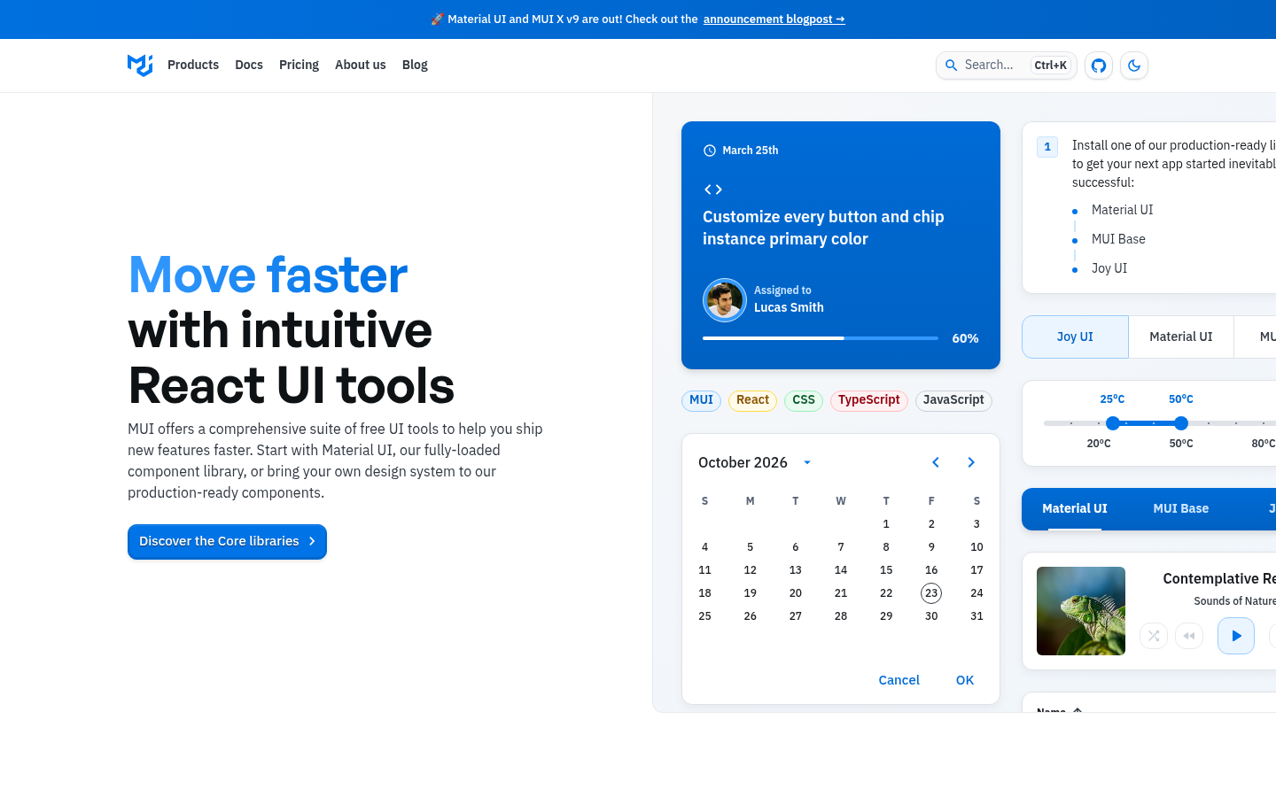 Homepage of the website, as captured