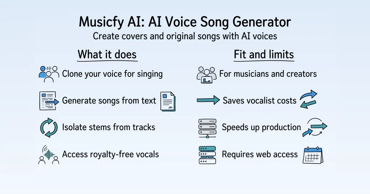 Musicfy AI at a glance