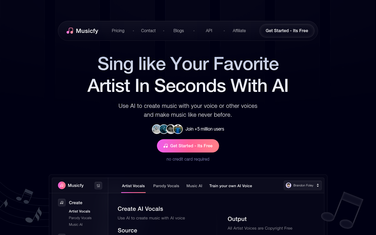Homepage of the website, as captured