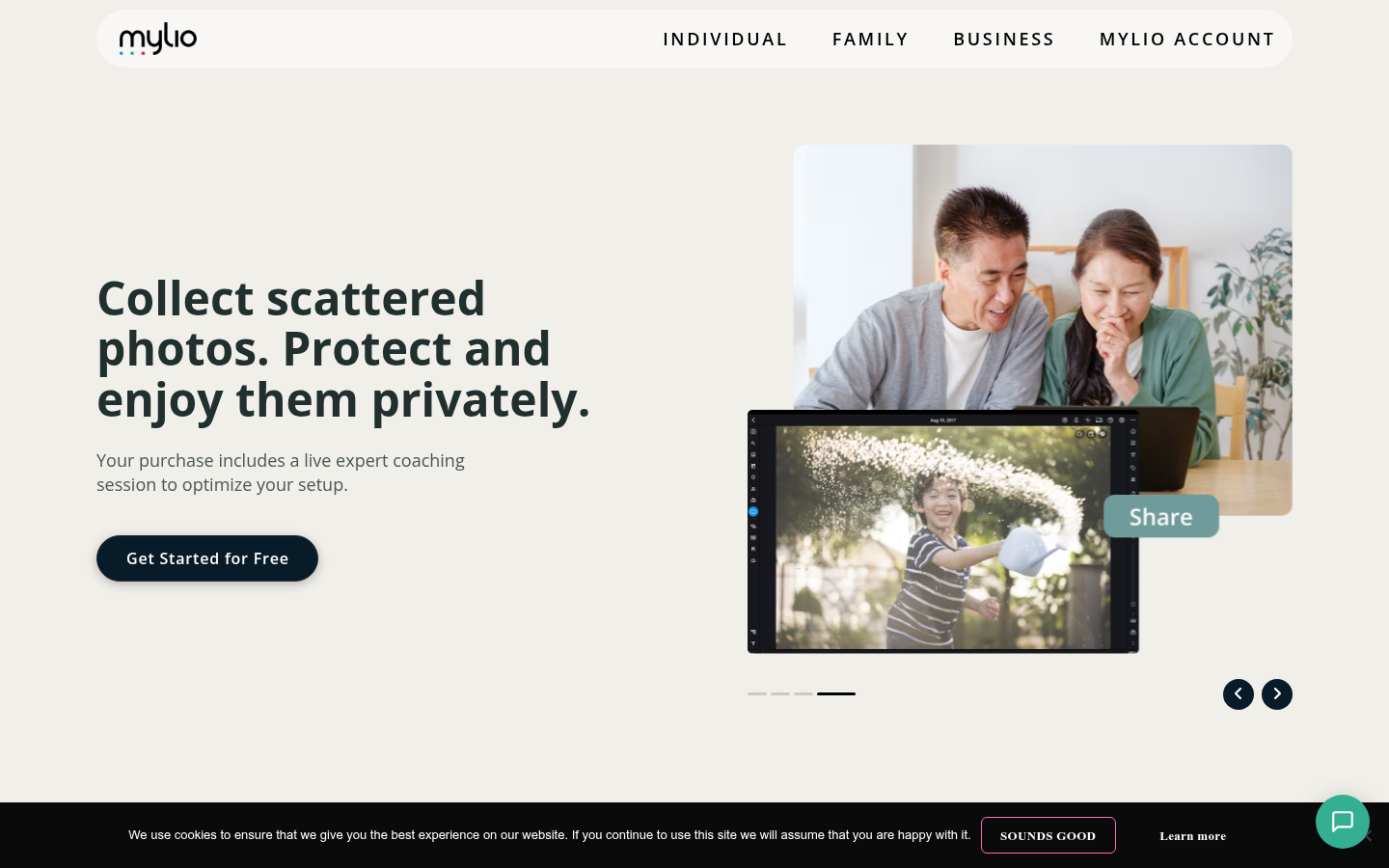 Homepage of the website, as captured