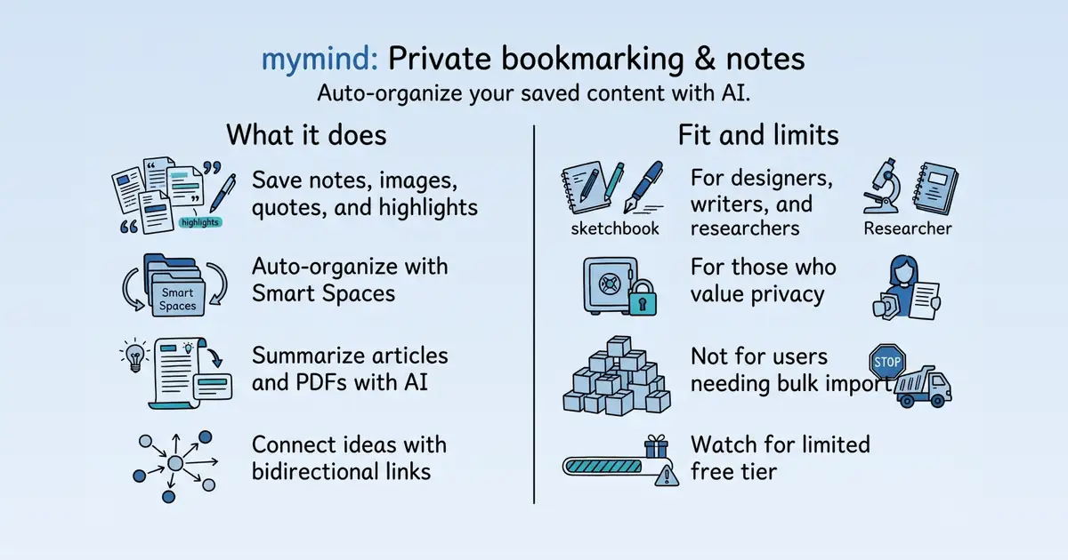 mymind at a glance