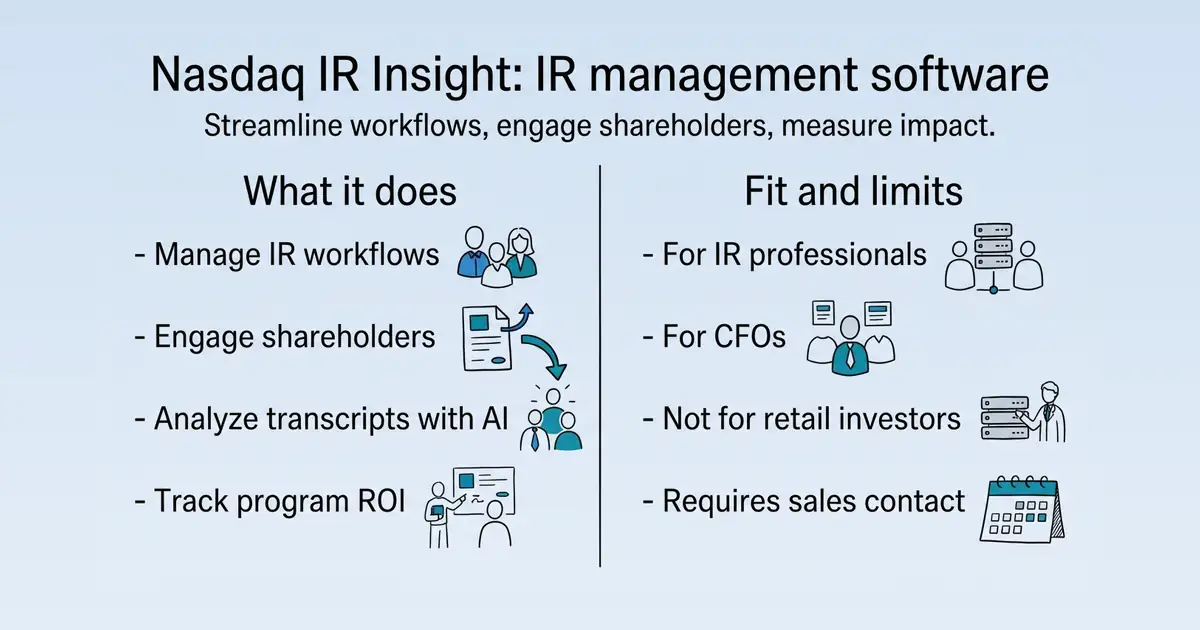 Nasdaq IR Insight at a glance