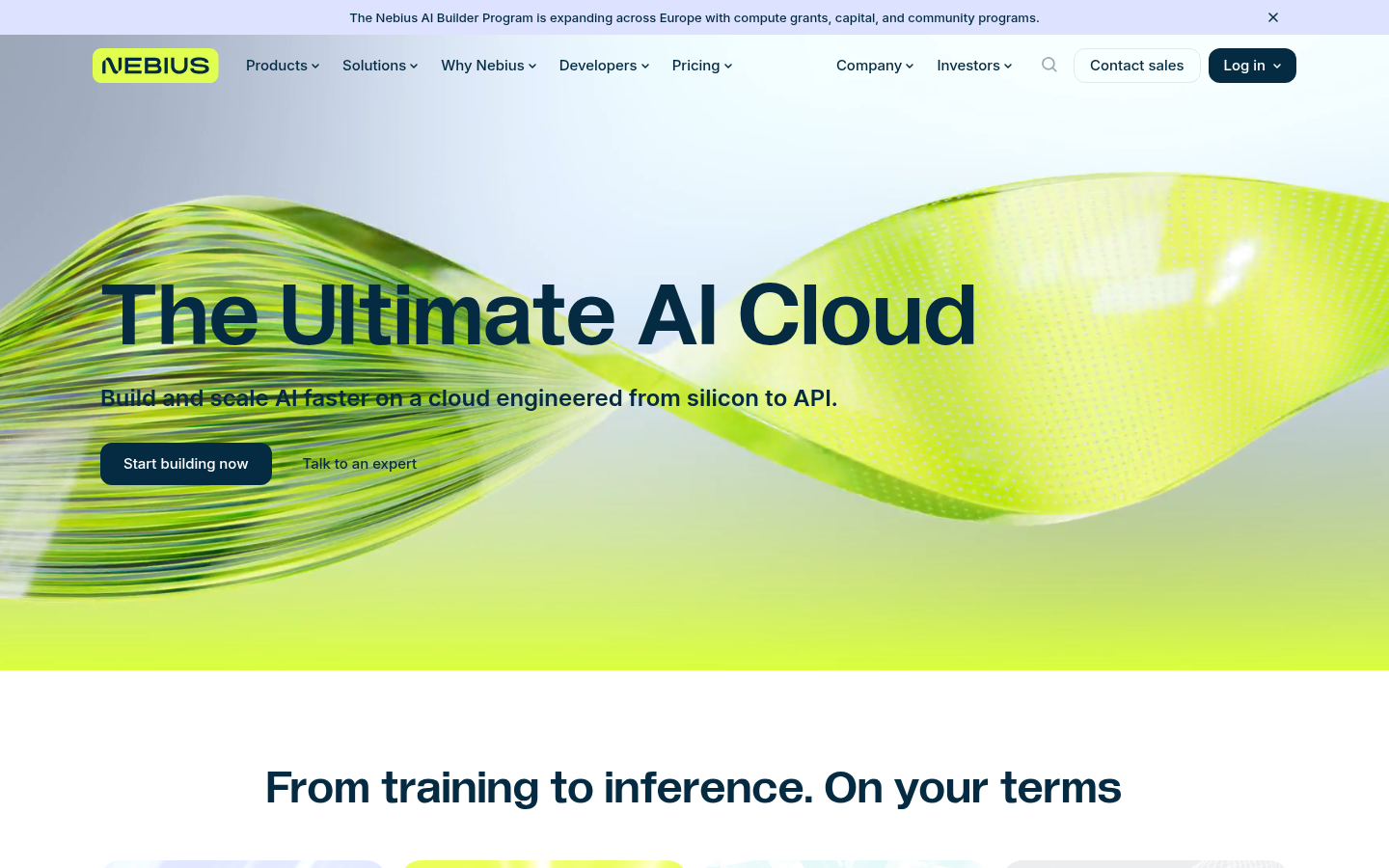 Homepage of the website, as captured