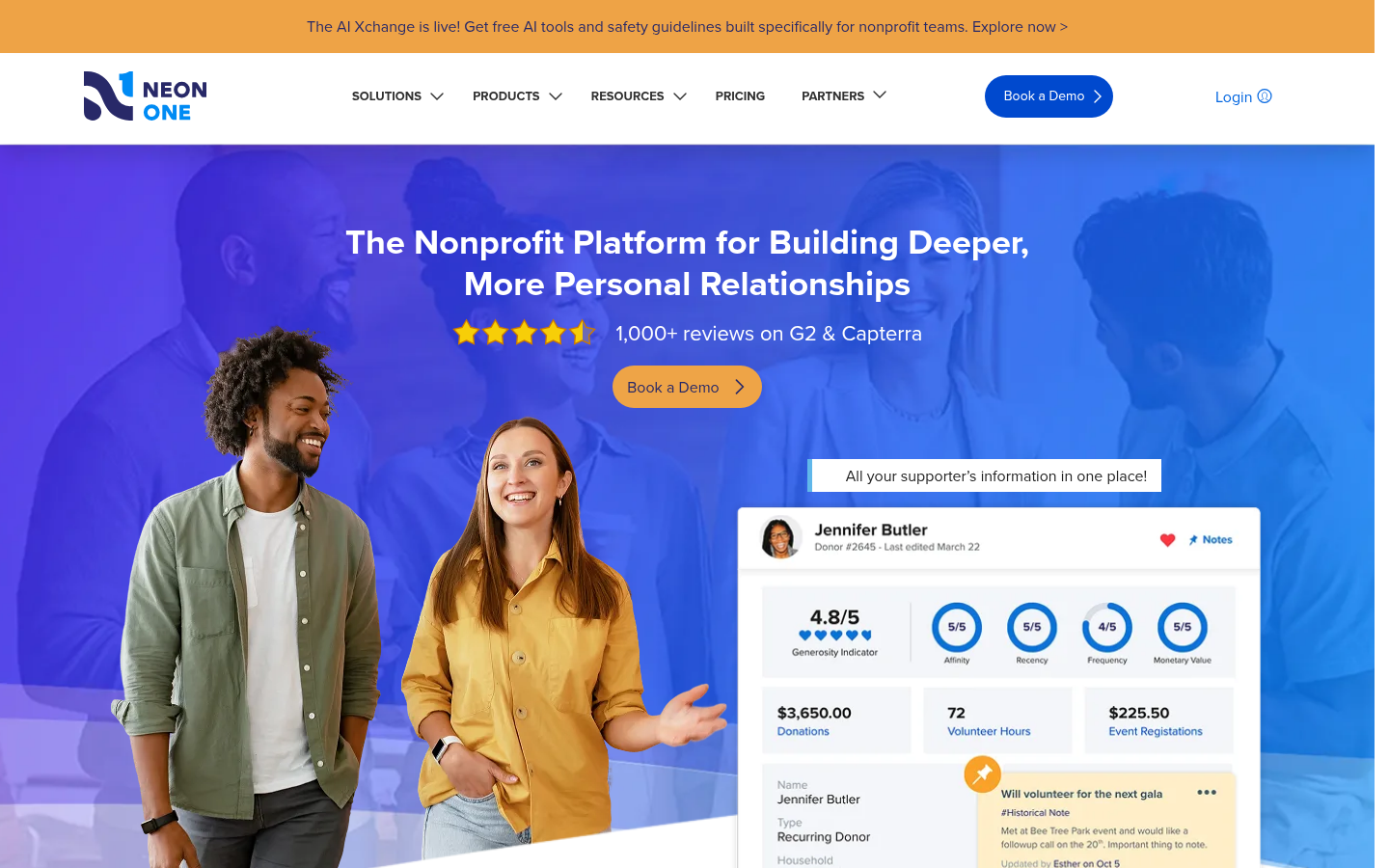 Homepage of the website, as captured