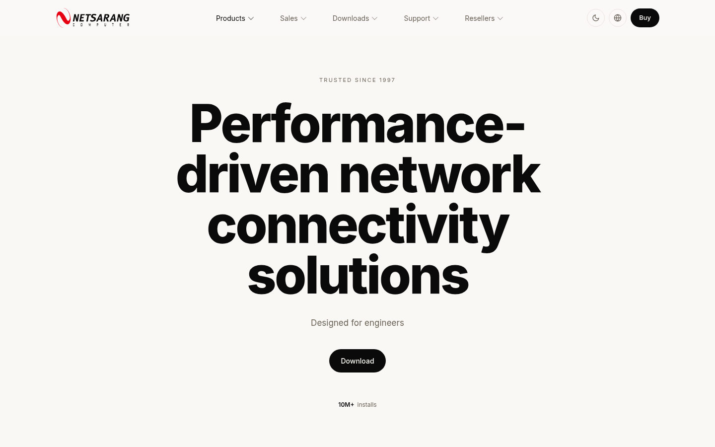 Homepage of the website, as captured