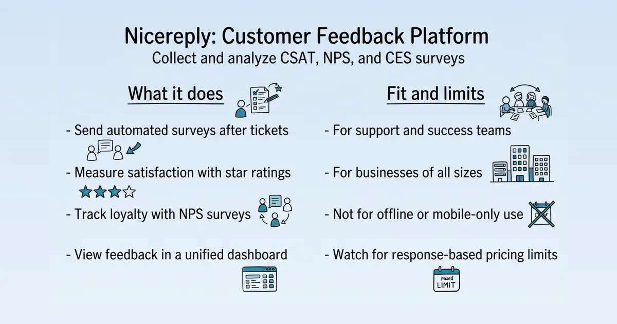 Nicereply at a glance