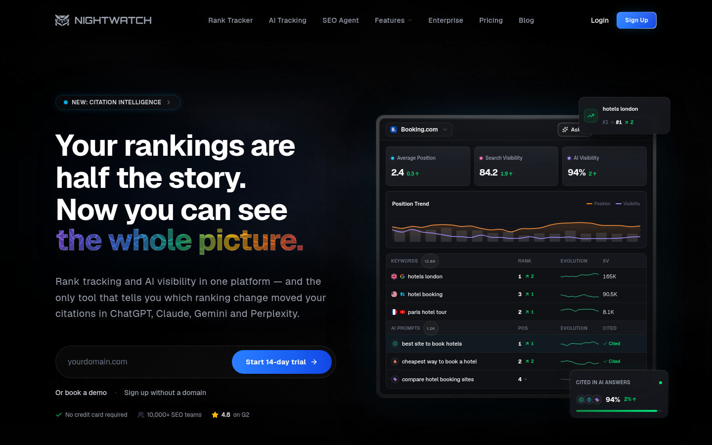 Homepage of the website, as captured