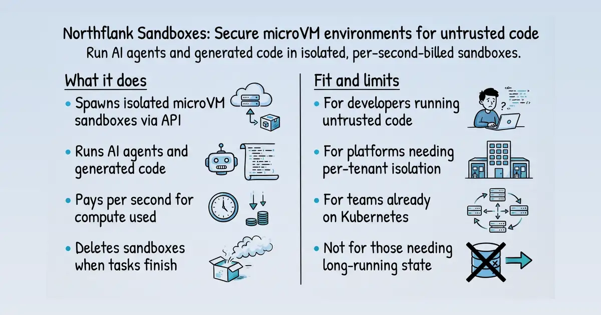 Northflank Sandboxes at a glance