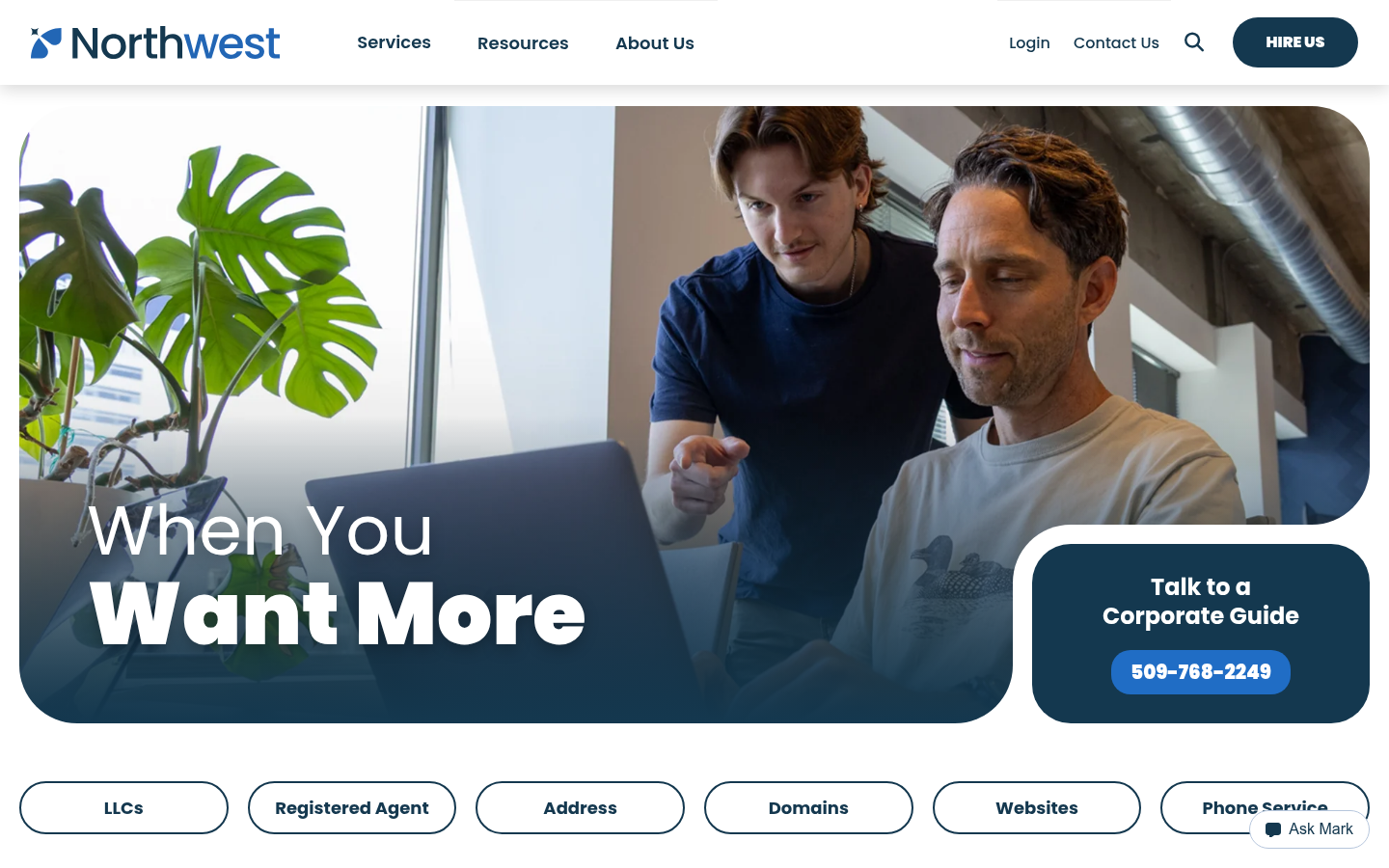 Homepage of the website, as captured