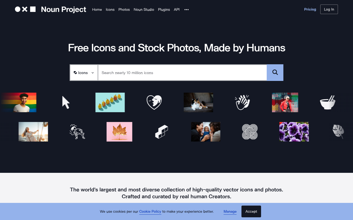 Homepage of the website, as captured