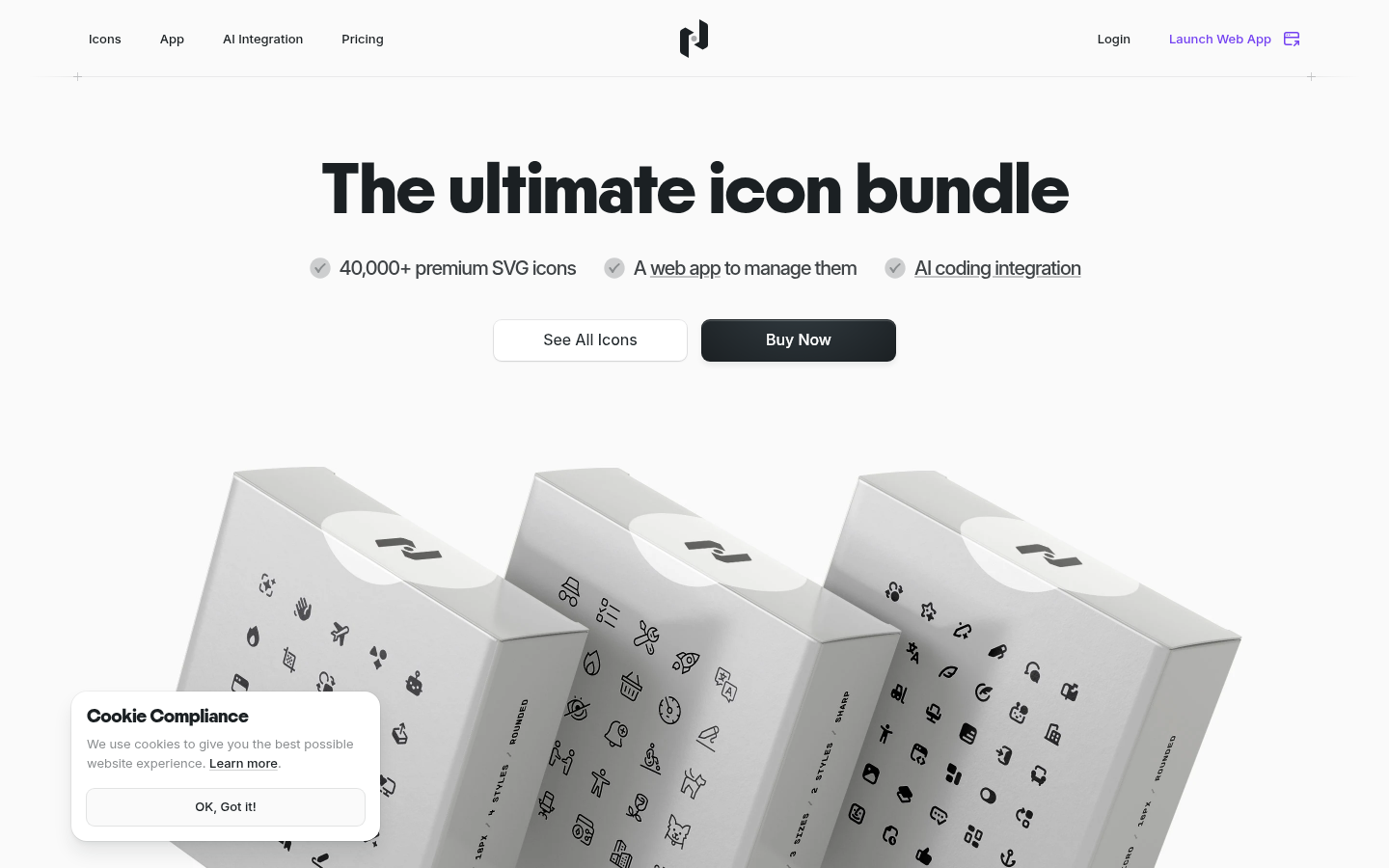 Homepage of the website, as captured