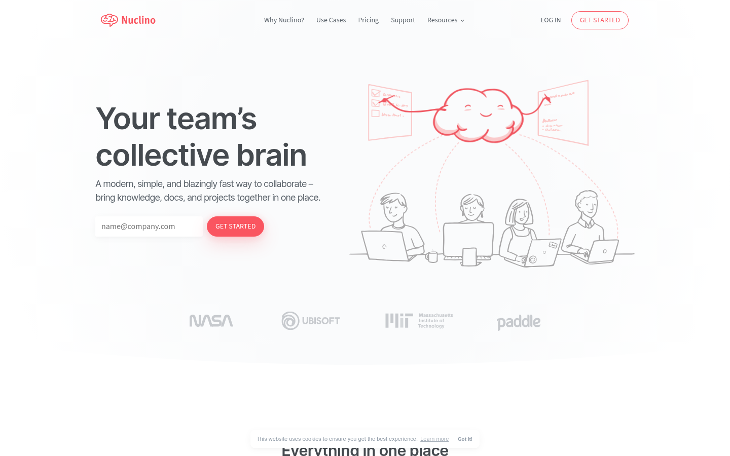 Homepage of the website, as captured
