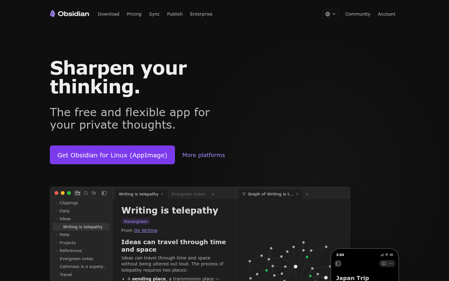 Homepage of the website, as captured