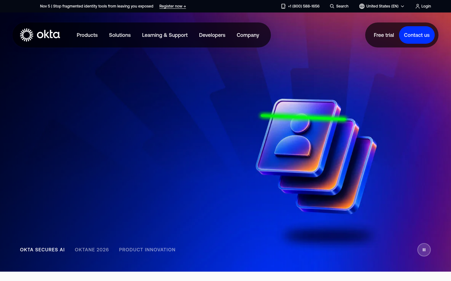Homepage of the website, as captured