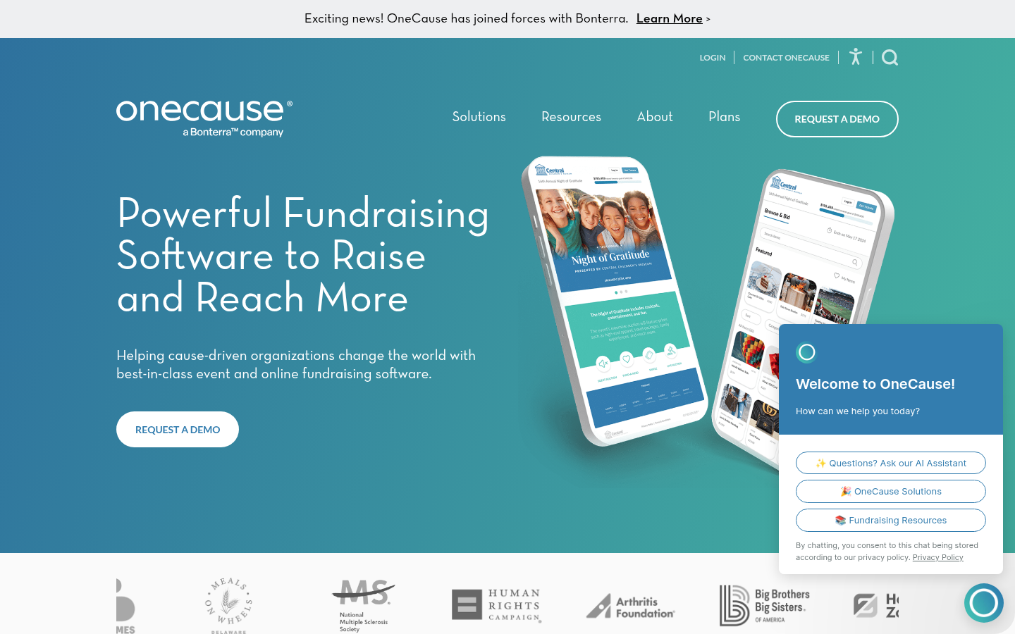 Homepage of the website, as captured