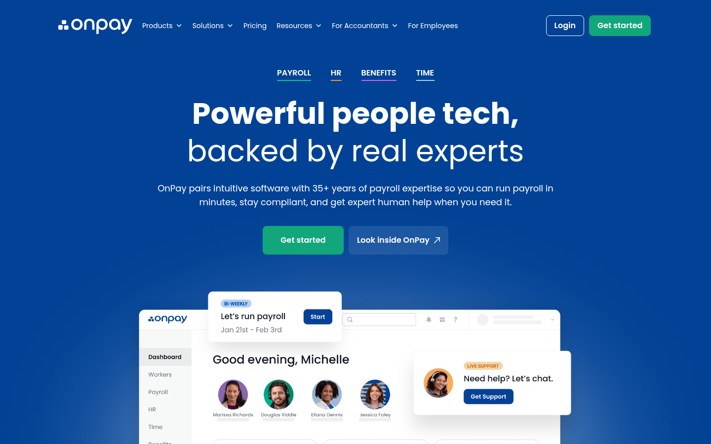 Homepage of the website, as captured