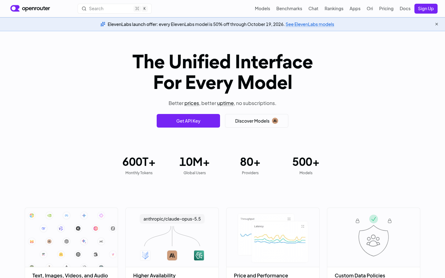 Homepage of the website, as captured