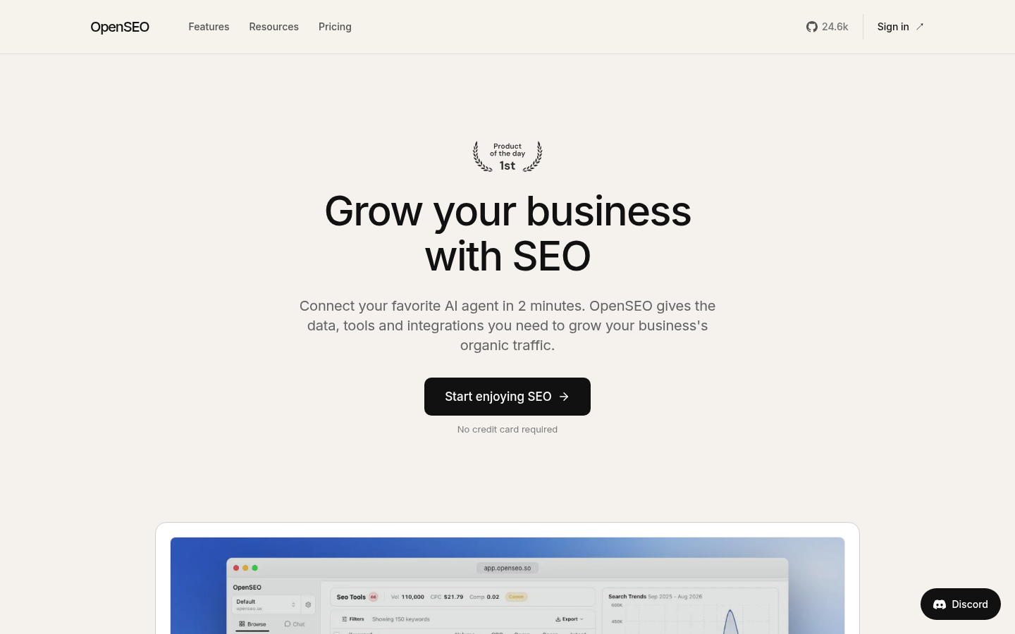 Homepage of the website, as captured