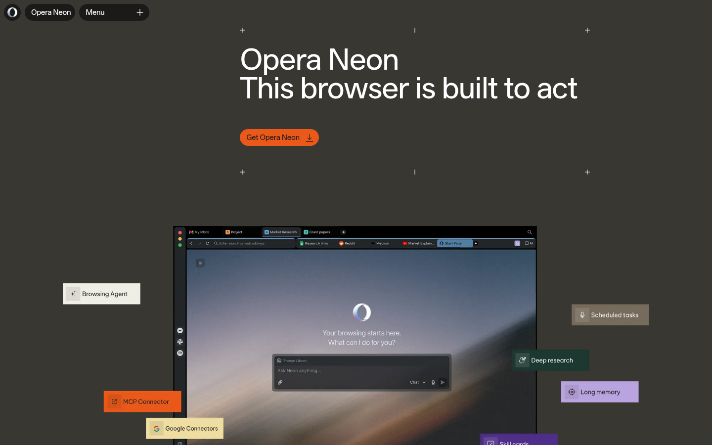 Homepage of the website, as captured