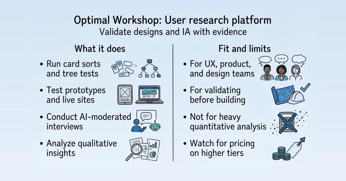 Optimal Workshop at a glance